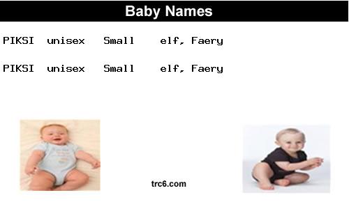 piksi baby names
